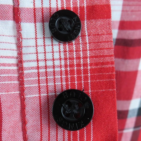 Kings Club* Men's Short Sleeve Button Down Curved Hem Chest Pocket Shirt~ Medium - Picture 9 of 14